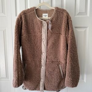 Abercrombie & Fitch Tan Sherpa Jacket